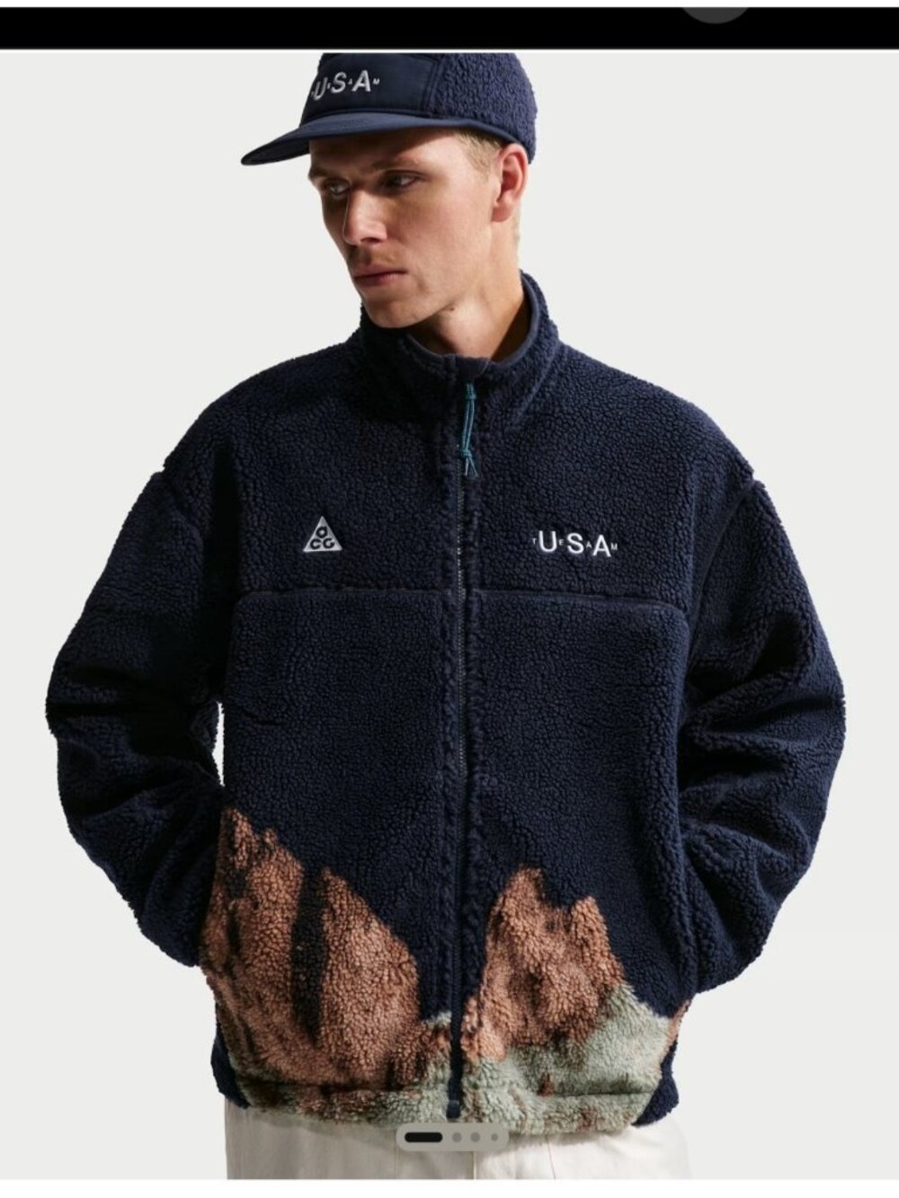 Nike ACG USA Men's Therma-FIT ADV Windproof Full-Zip Fleece Jacket SIze XL